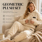 ⏳LAST DAY SALE 50% OFF!🔥🍂 Embossed Geometric Plush Set – Timeless Comfort & Effortless Style For Every Occasion