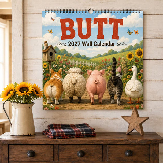 🥳2026 HOT SALE🥳💞50K+ SOLD!💥Funny Animal Butt Wall Calendar