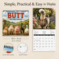 🥳2026 HOT SALE🥳💞50K+ SOLD!💥Funny Animal Butt Wall Calendar