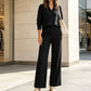 🍂Autumn Hot Sale 60% OFF 👗✨Women's Casual V-Neck Top & Wide-Leg Pants