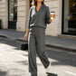🍂Autumn Hot Sale 60% OFF 👗✨Women's Casual V-Neck Top & Wide-Leg Pants