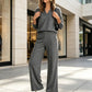 🍂Autumn Hot Sale 60% OFF 👗✨Women's Casual V-Neck Top & Wide-Leg Pants