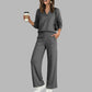 🍂Autumn Hot Sale 60% OFF 👗✨Women's Casual V-Neck Top & Wide-Leg Pants
