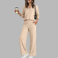 🍂Autumn Hot Sale 60% OFF 👗✨Women's Casual V-Neck Top & Wide-Leg Pants