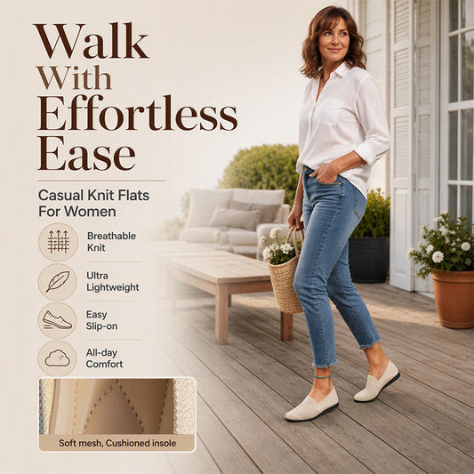 Women's Breathable Knit Flat Shoes