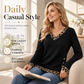 Women's V-Neck Long Sleeve Knit Top✨