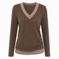 Women's V-Neck Long Sleeve Knit Top✨