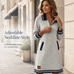 Women Long Sleeve Dress with Zipper and Pockets