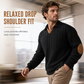 Men's Casual Solid Color Collared Pullover Sweatshirt