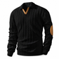 Men's Casual Solid Color Collared Pullover Sweatshirt