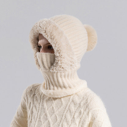 ❄️Black Friday Sale 60% OFF!!⚡ Women's One-Piece Knitted Winter Hat, Scarf & Face Cover with Cozy Full-Coverage Design for Cold Weather Comfort