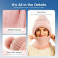 ❄️Black Friday Sale 60% OFF!!⚡ Women's One-Piece Knitted Winter Hat, Scarf & Face Cover with Cozy Full-Coverage Design for Cold Weather Comfort