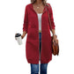 🍂Autumn Hot Sale 50% OFF🔥Women Mid-Length Hooded Sweatshirt Jacket Casual Zip Up Cardigan Coat with Pockets