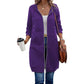 🍂Autumn Hot Sale 50% OFF🔥Women Mid-Length Hooded Sweatshirt Jacket Casual Zip Up Cardigan Coat with Pockets