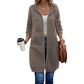 🍂Autumn Hot Sale 50% OFF🔥Women Mid-Length Hooded Sweatshirt Jacket Casual Zip Up Cardigan Coat with Pockets