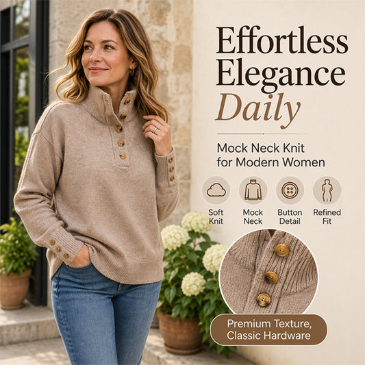 ❄️Winter Hot Sale 50% OFF🔥Women's Casual Stand Collar Knit Sweater