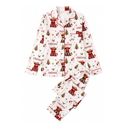 🎁Christmas Hot Sale 50% OFF🎅Women's Christmas Long Sleeve Notch Collar Pajama Set