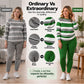 Women's Striped Long Sleeve Top & Pants Set