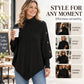 Women's Chic Mock Neck Cable Knit Sweater