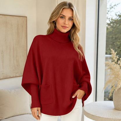 ❄️Black Friday Sale 60% OFF!!⚡Women's Turtleneck Batwing Sleeve Knit Sweater